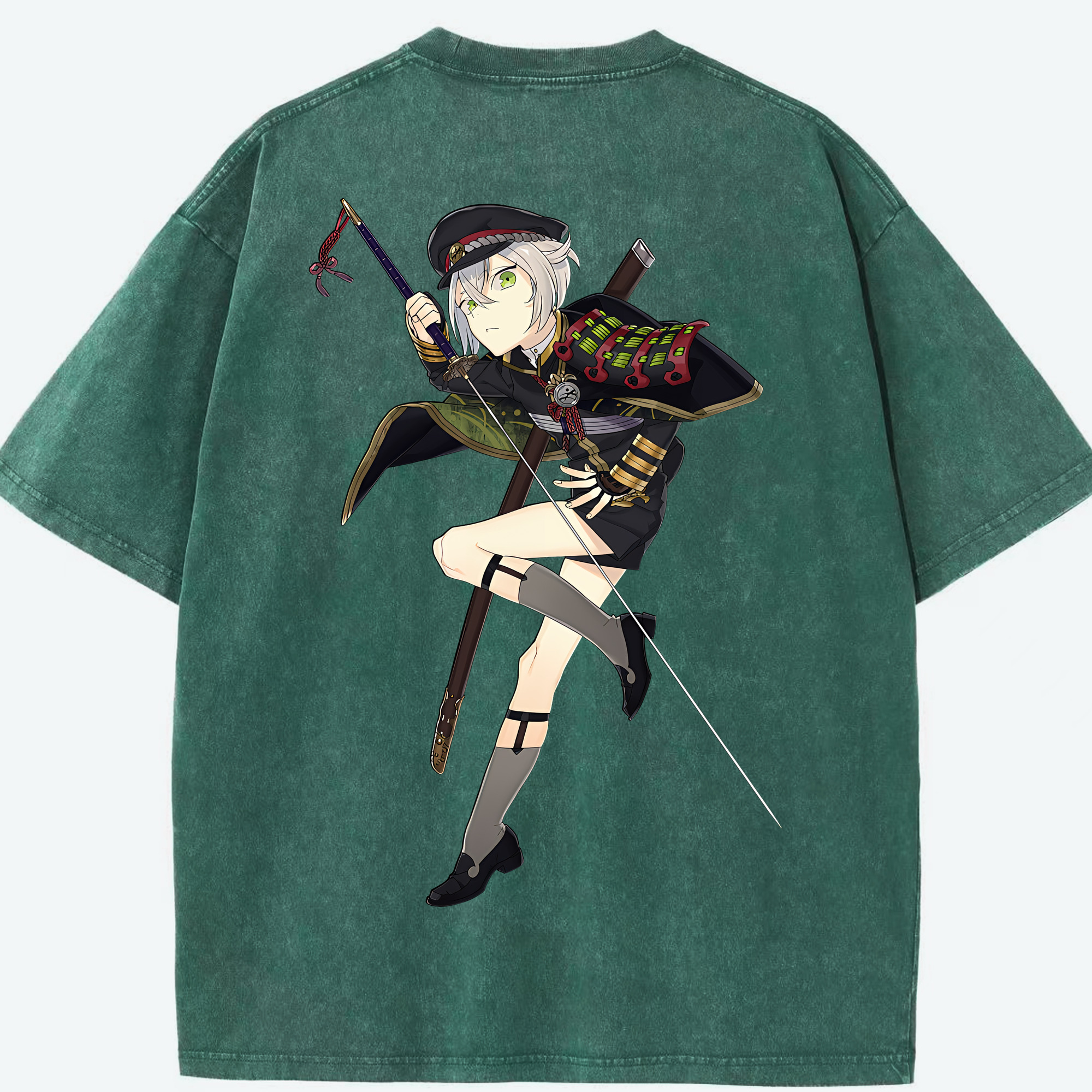 （画像用） 刀剣乱舞 Touken Ranbu 綿100% ヴィンテージ風 半袖Tシャツ（背面プリント）